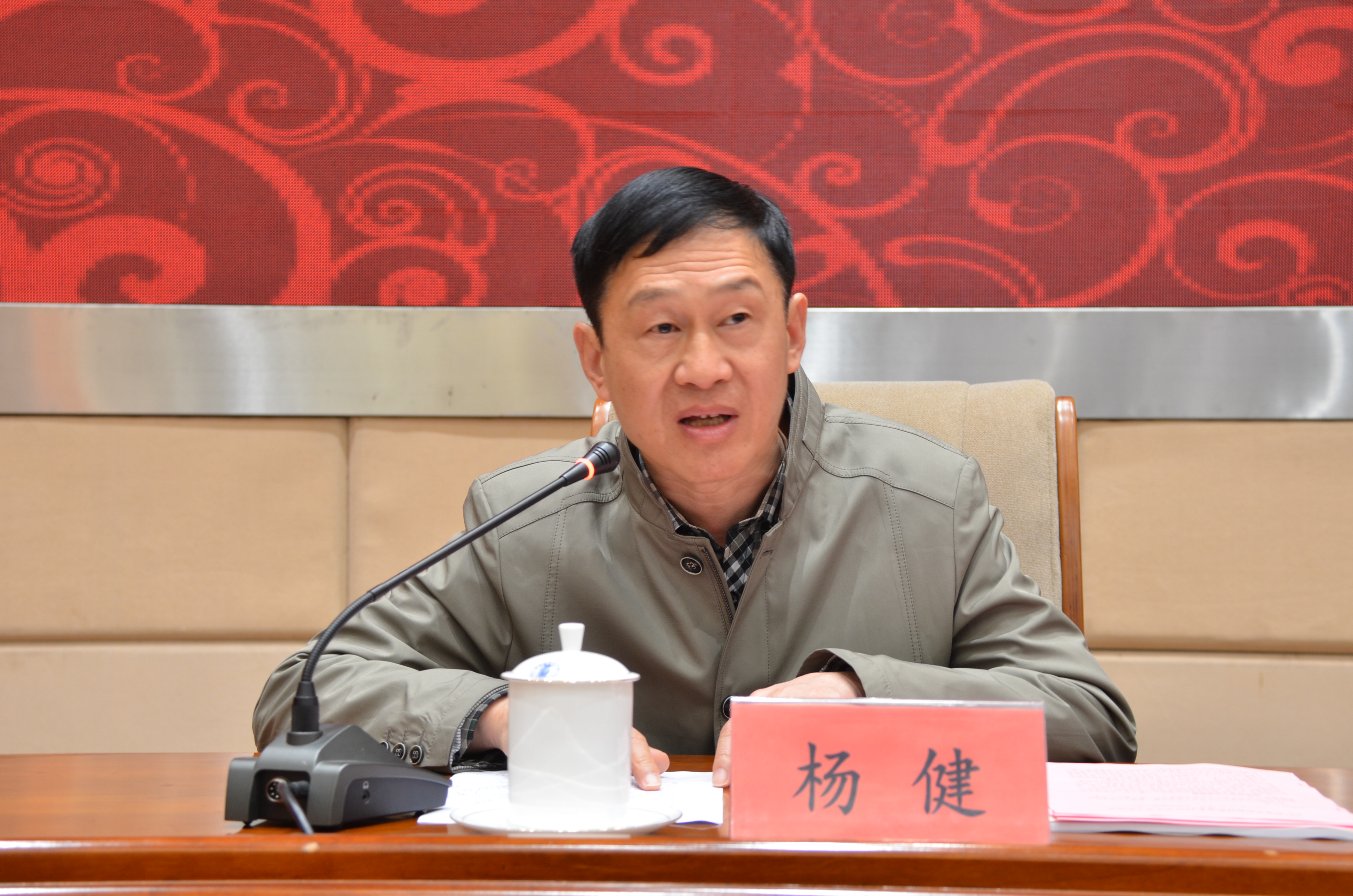杨健主持会议并作研究会年度工作报告